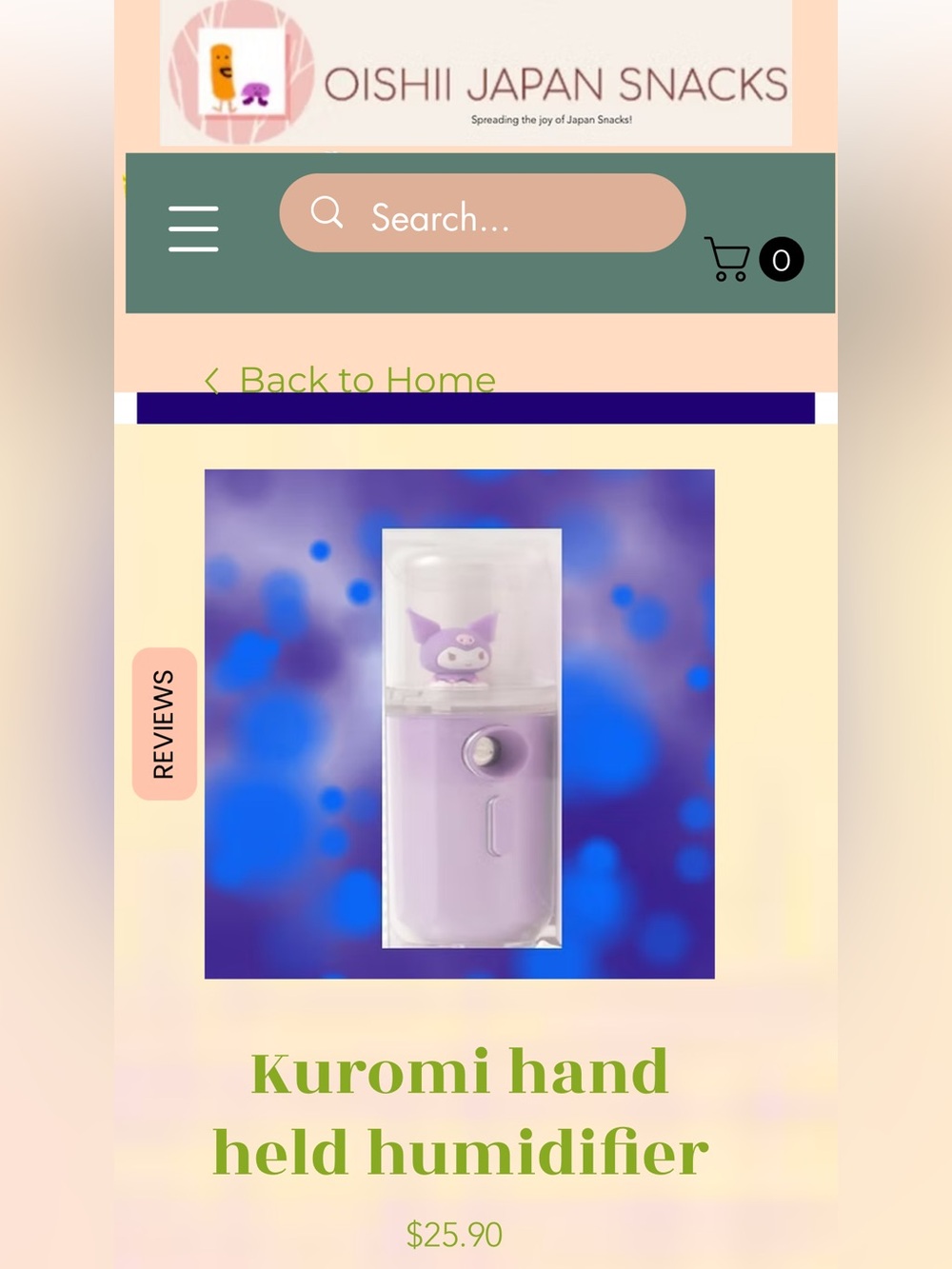 Kuromi hand held humidifier - Picture 2 of 4